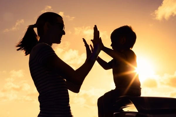 Image of happy mother and child after resolving child arrangements Pontypridd